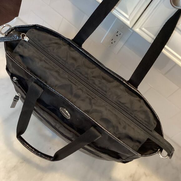 COACH Signature C Convertible Nylon Weekend or Diaper Bag Tote - Picture 11 of 16